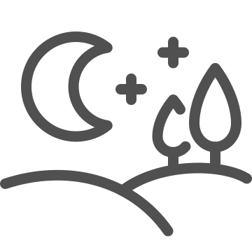 Daytime, leaves, moon icon