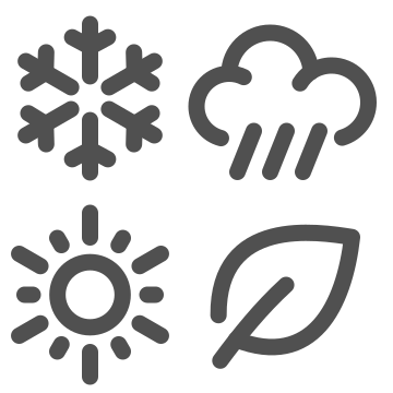 Daytime, leaf, rain icon
