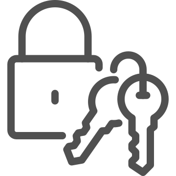 Access, keys, lock icon