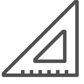 Geometry, mathematics, measuring tool icon