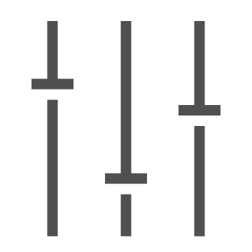 Adjustment, controls, equalizer icon