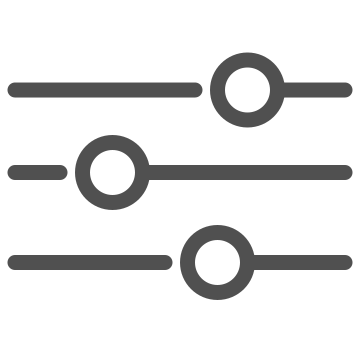 Adjustments, configuration, controls icon