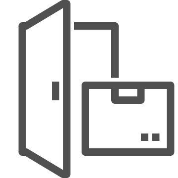 Courier, delivery, door icon