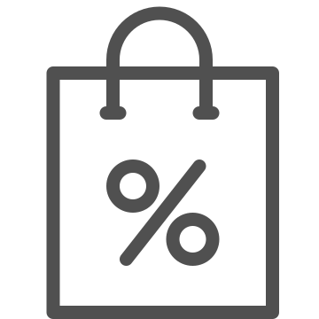 Bag, discount, offer icon