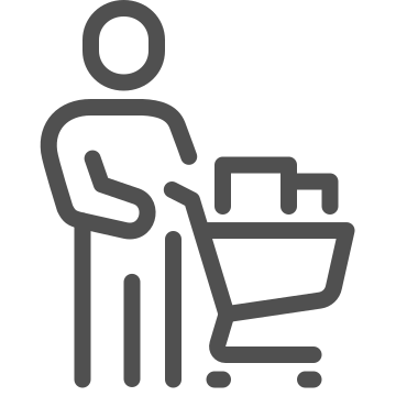 Cart, checkout, customer icon