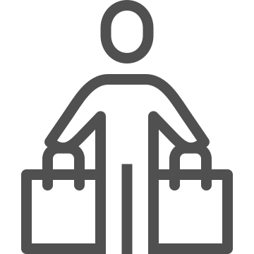 Bags, consumer, market icon