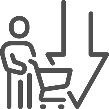 Cart, customer, management icon