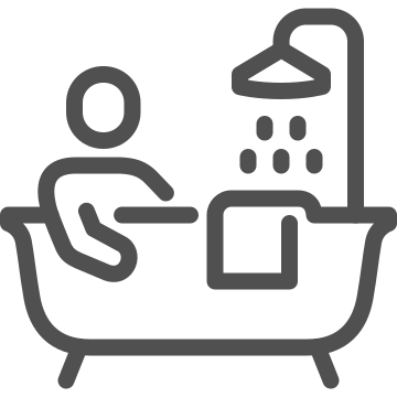 Bathing, bathroom, bathtub icon