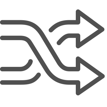 Arrows, crossing, direction icon