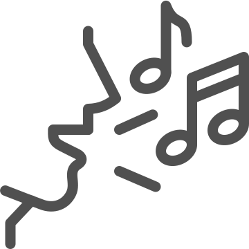 Singing, music, audio icon