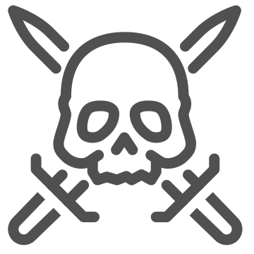 Ancient warfare, death, skull icon