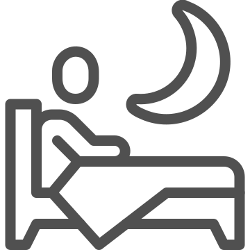 Bed, bedtime, moon icon