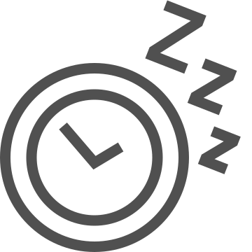Bedtime, clock, nap icon