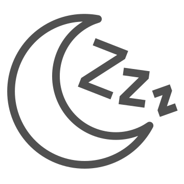 Bedtime, moon, nap icon