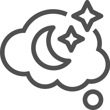 Bedtime, dream, moon icon