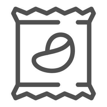 Bag, chips, convenience food icon