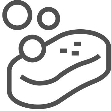 Bubbles, cleaning, hand soap icon