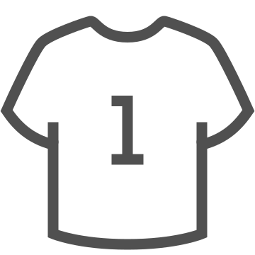 Football, jersey, number one icon