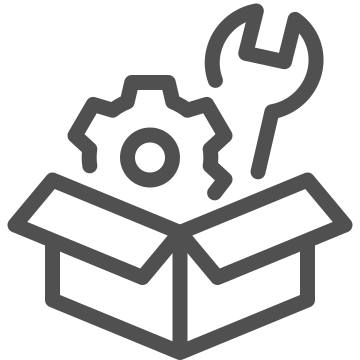 Abstraction, box, configuration icon