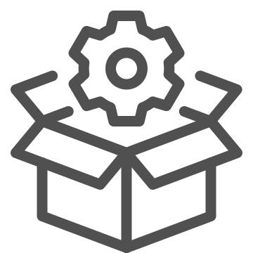 Abstraction, box, configuration icon