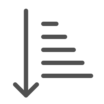 Arrow, data, descending icon