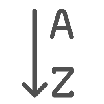 Alphabetical, arrows, a-z icon