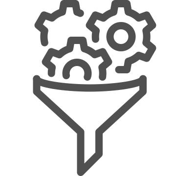 Cogwheels, configuration, filtering icon