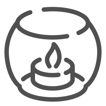 Aromatherapy, candle, massage icon