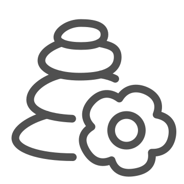 Beauty, flower, massage icon