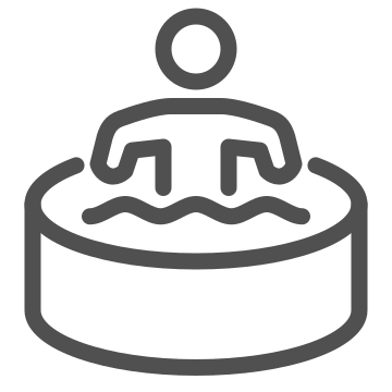 Hot tub, hydrotherapy, relaxation icon