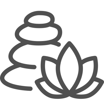 Lotus, massage, relaxation icon