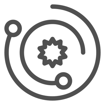 Astronomy, orbit, satellite icon