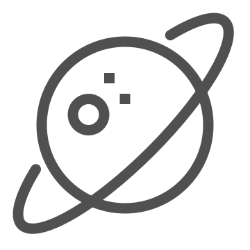 Astronomy, orbit, planet icon