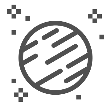 Astronomy, orbit, planet icon