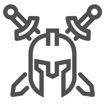 Ancient warfare, helmet, military icon