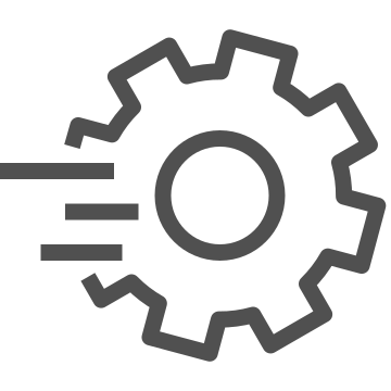 Acceleration, fast, gear icon