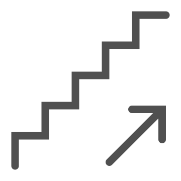 Access, climb, elevation icon