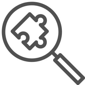 Analysis, planning, puzzle icon
