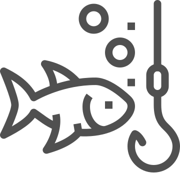 Angling, aquatic, bait icon