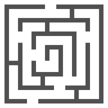 Complexity, maze, planning icon