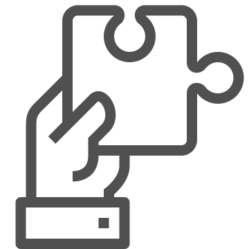 Management, planning, puzzle icon