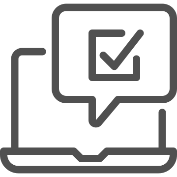 Checkmark, data collection, feedback icon