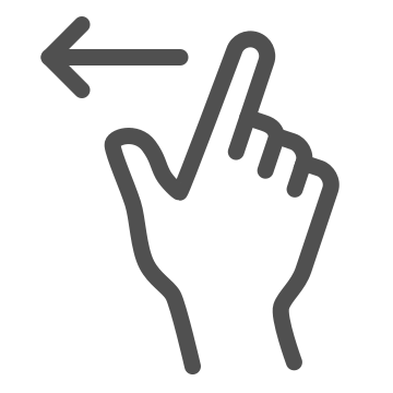 Control, flick, gesture icon