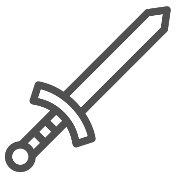 Armament, combat, knight icon