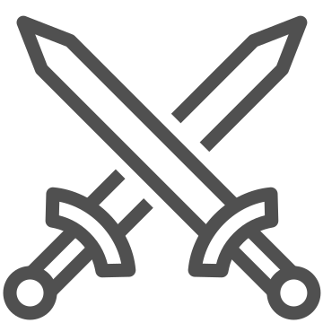 Arms, combat, crossed icon