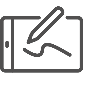 Digital art, drawing, personal device icon