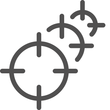 Accuracy, aim, bullseye icon