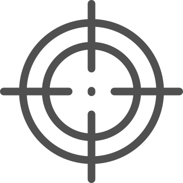 Aim, bullseye, center icon