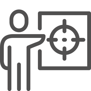 Achievement, aim, bullseye icon