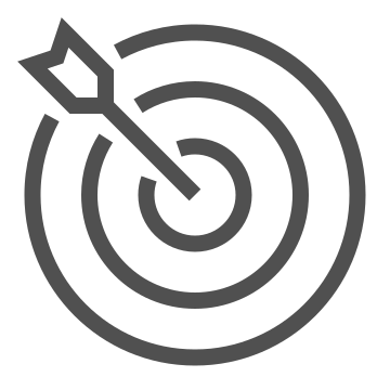 Accuracy, achievement, darts icon